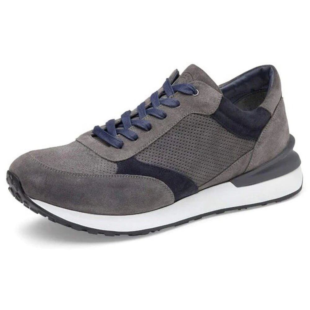 JOHNSON & MURPHY Briggs Jogger Shoes Men's 12M Dark Grey Leather Made in Italy